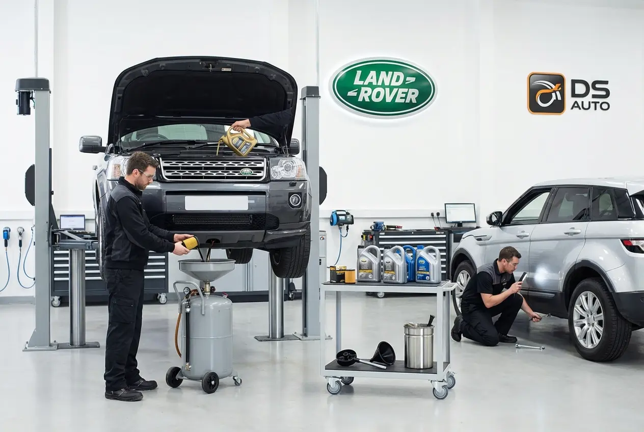 Замена масла в двигателе Land Rover в автосервисе в Жуковском
