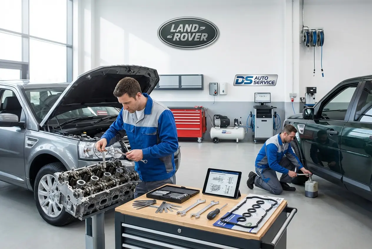 Проверка и регулировка зазоров клапанов двигателя Land Rover в автосервисе DS Auto в Жуковском
