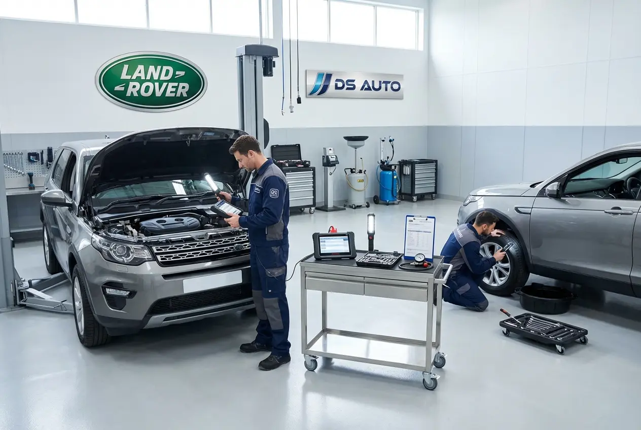 Диагностика автомобиля Land Rover на специализированном оборудовании в автосервисе DS Auto в Жуковском
